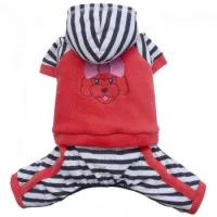 Doggy Dolly Poodle 4 legs red hoodie Комбінезон для собак, ч..