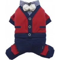 Doggy Dolly Red cardigan 4 legs Костюм для собак, червоний