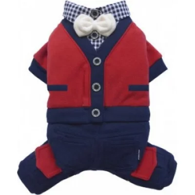 Doggy Dolly Red cardigan 4 legs Костюм для собак, червоний