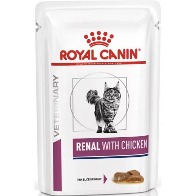 Royal Canin Renal Feline Chicken Pouches Вологий корм для котів при захворюваннях нирок